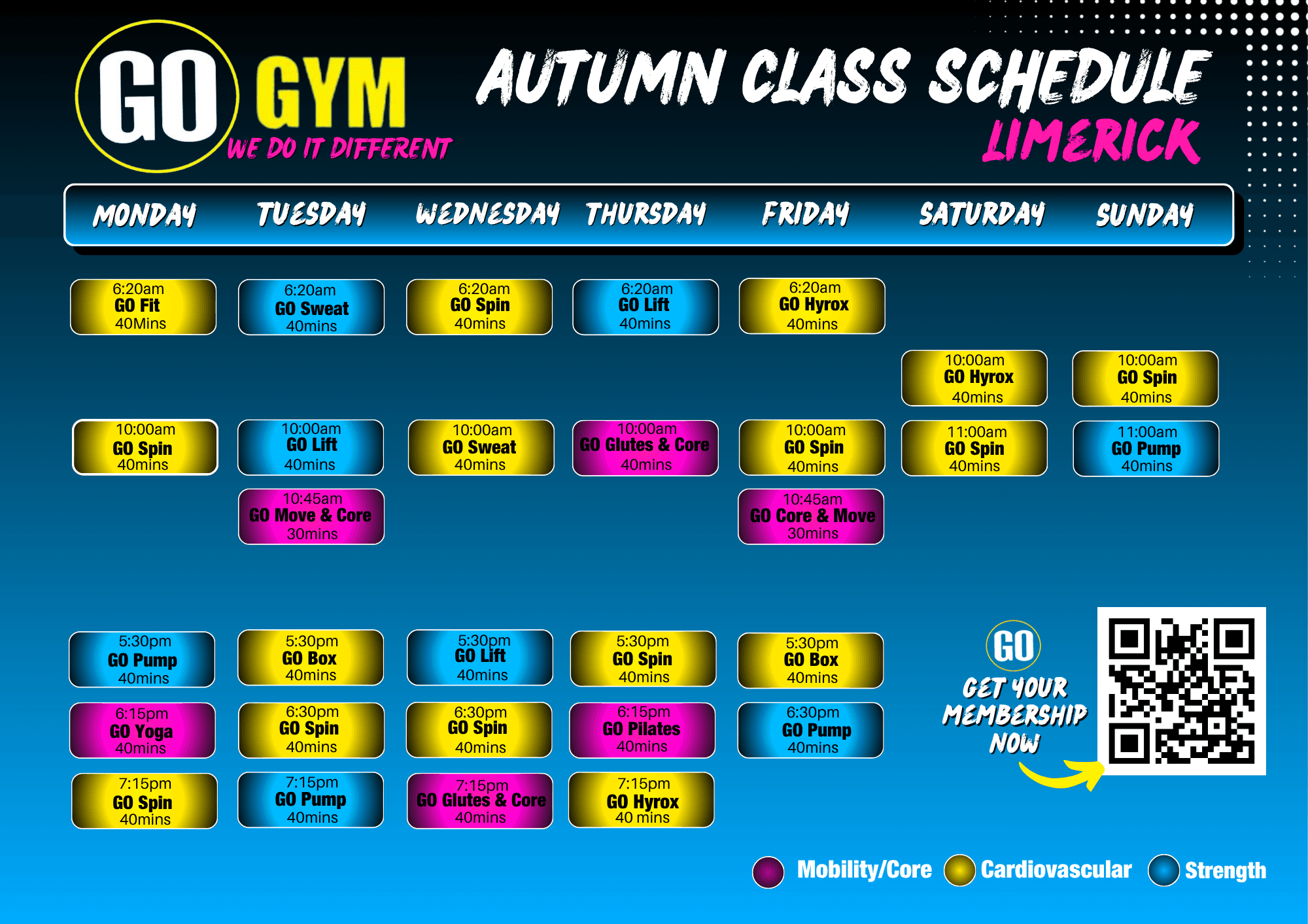 Class schedule
